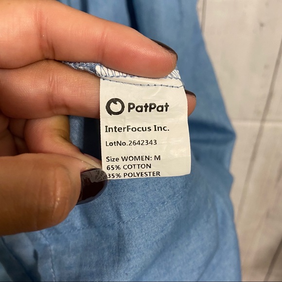 PATPAT Chambray Button Down Dress Medium - Picture 5 of 8
